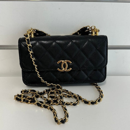 Chanel Classic Black Chain Shoulder Bag 3588