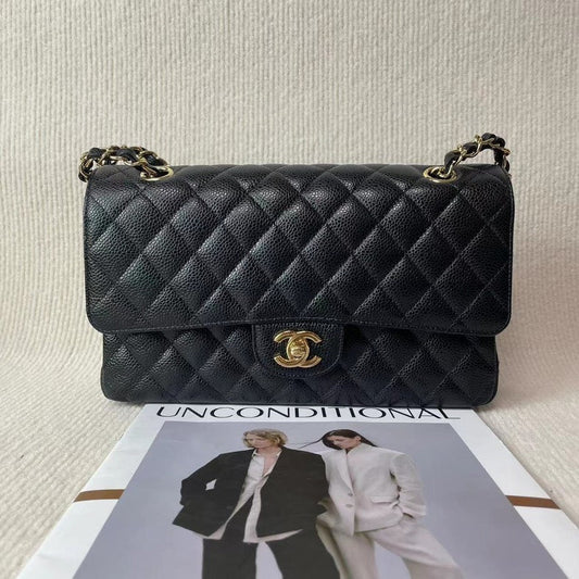 Chanel CF Classic Flap Bag Caviar Black Shoulder Bag