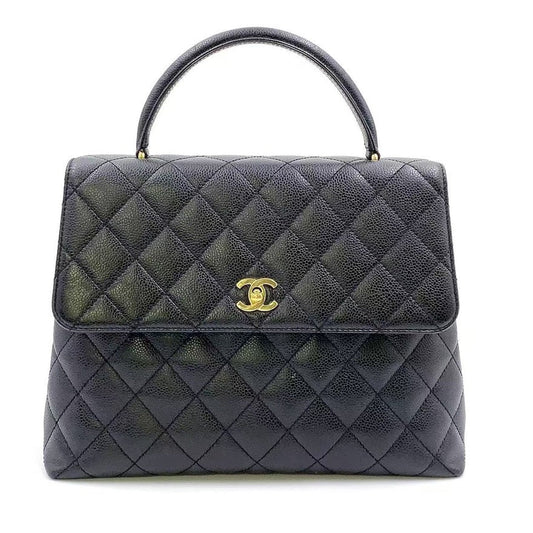 Chanel Caviar Leather Kelly Handbag Black LB109058