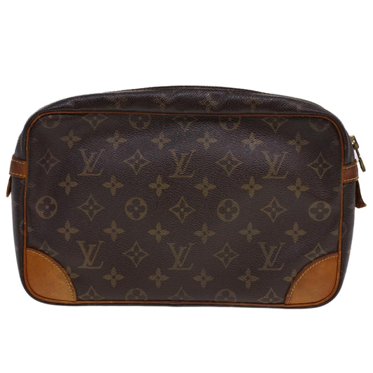 LOUIS VUITTON Monogram Compiegne 28 Clutch Bag M51845 LV Auth rd4714