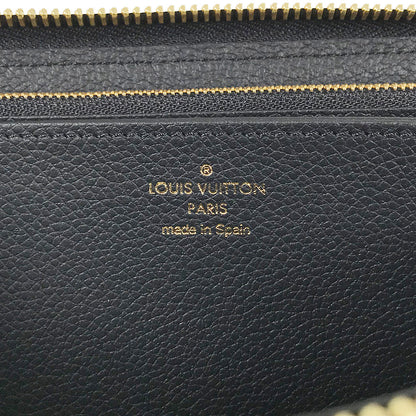 LOUIS VUITTON Bicolor Monogram Emplant Zippy Wallet purse Zip Around