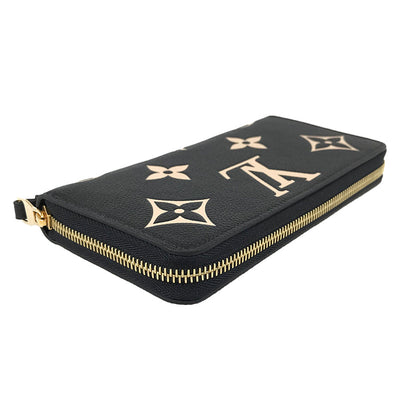 LOUIS VUITTON Bicolor Monogram Emplant Zippy Wallet purse Zip Around