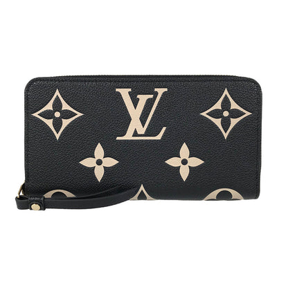 LOUIS VUITTON Bicolor Monogram Emplant Zippy Wallet purse Zip Around