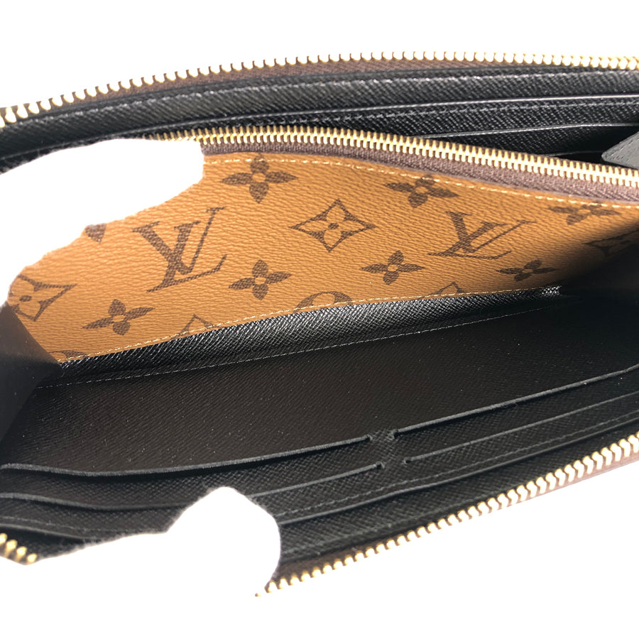 LOUIS VUITTON Monogram Reverse Portefeuille Clemence M82336 Long wallet Round zipper