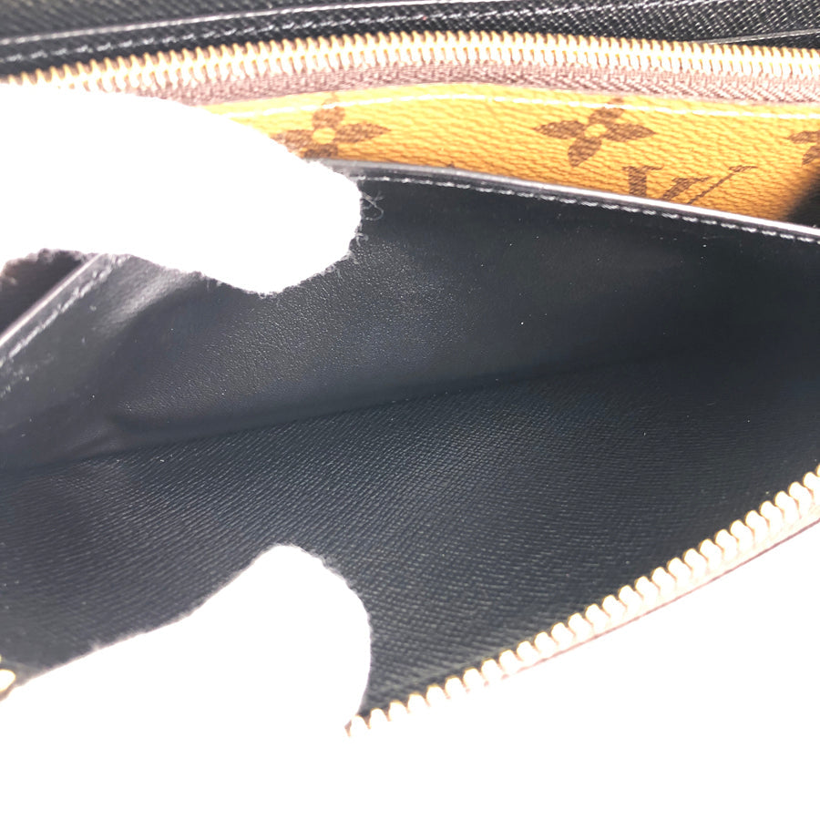 LOUIS VUITTON Monogram Reverse Portefeuille Clemence M82336 Long wallet Round zipper