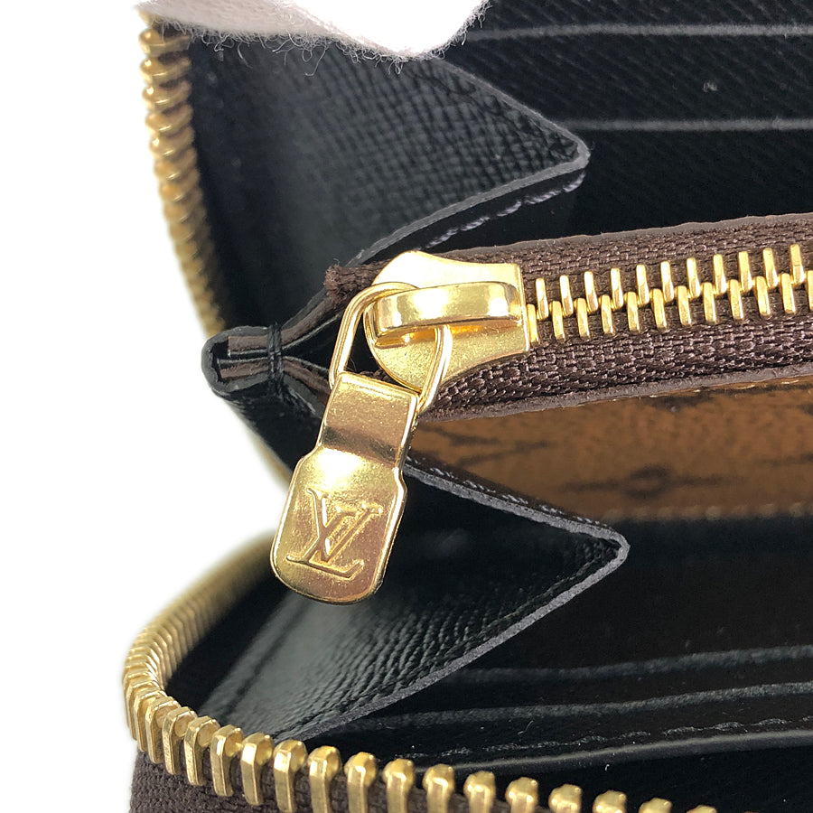 LOUIS VUITTON Monogram Reverse Portefeuille Clemence M82336 Long wallet Round zipper