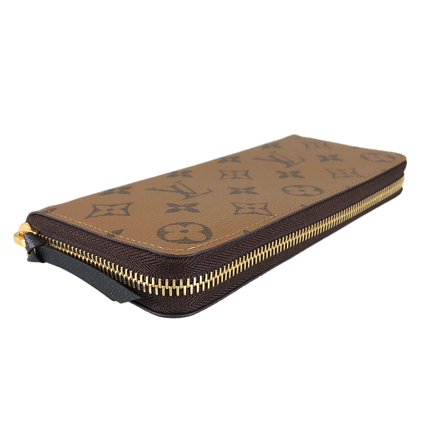 LOUIS VUITTON Monogram Reverse Portefeuille Clemence M82336 Long wallet Round zipper