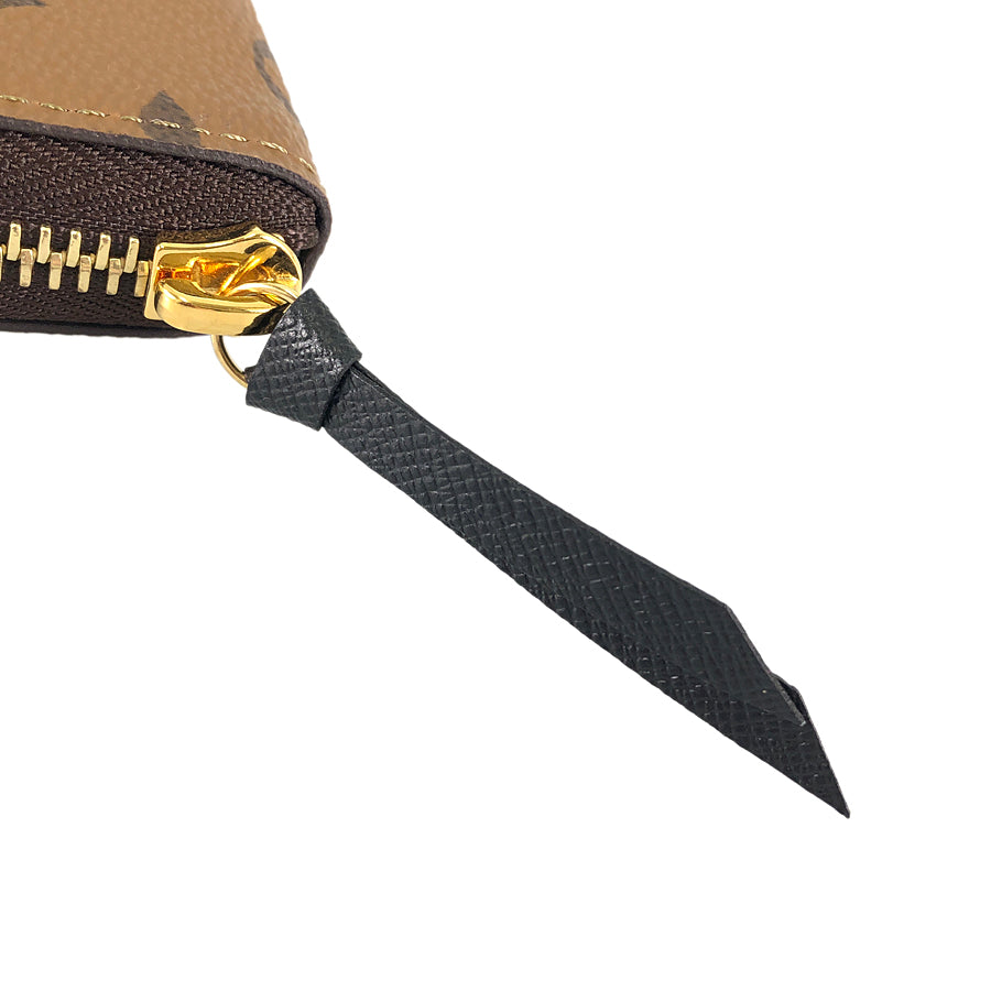 LOUIS VUITTON Monogram Reverse Portefeuille Clemence M82336 Long wallet Round zipper