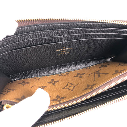 LOUIS VUITTON Monogram Reverse Portefeuille Clemence M82336 Long wallet Round zipper
