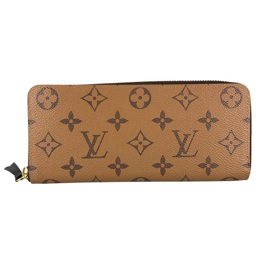 LOUIS VUITTON Monogram Reverse Portefeuille Clemence M82336 Long wallet Round zipper
