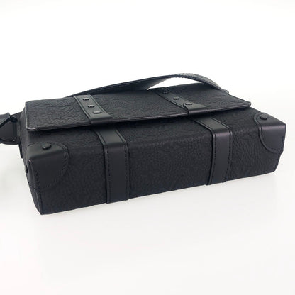 LOUIS VUITTON Monogram Taurillon Clemence Trunk Messenger PM Shoulder Bag