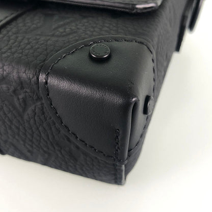 LOUIS VUITTON Monogram Taurillon Clemence Trunk Messenger PM Shoulder Bag