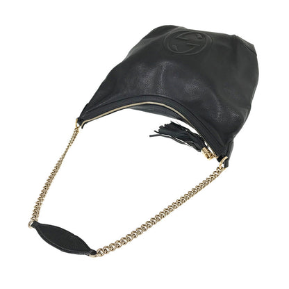 GUCCI Soho Interlocking G Fringe Tassel Chain Shoulder Bag