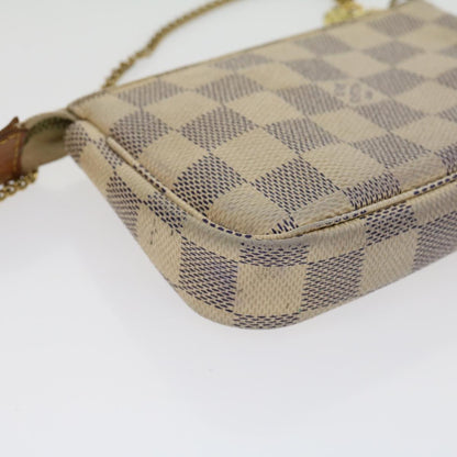 LOUIS VUITTON Damier Azur Mini Pochette Accessoires Pouch N58010 LV Auth rz439