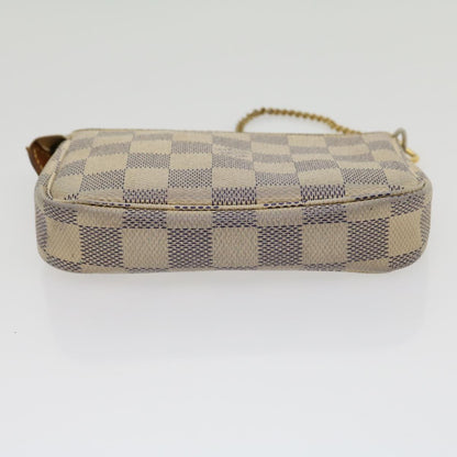 LOUIS VUITTON Damier Azur Mini Pochette Accessoires Pouch N58010 LV Auth rz439