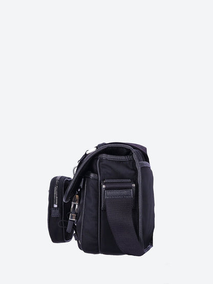 Prada Men Saffiano Fabric Leather Handbag