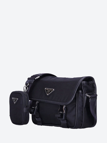 Prada Men Saffiano Fabric Leather Handbag