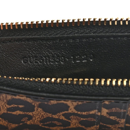 Saint Laurent Fragments Monogram Leopard Leather Wallet 611558