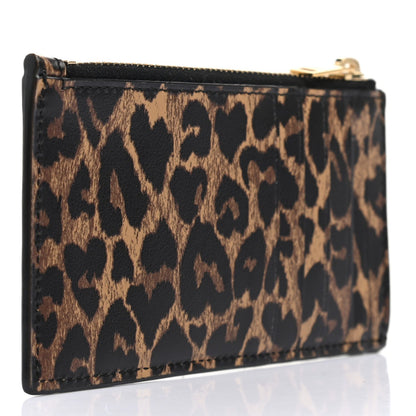 Saint Laurent Fragments Monogram Leopard Leather Wallet 611558