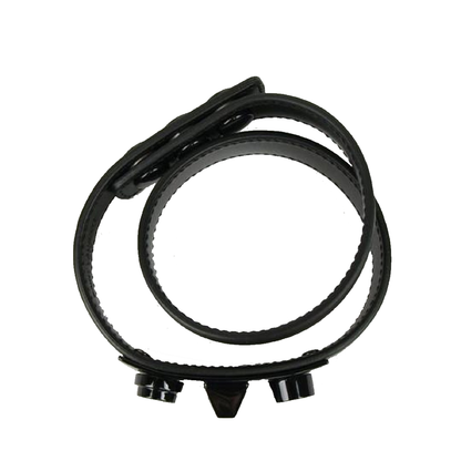 Saint Laurent Le Trois Clous Double Wrap Black Leather Studded Bracelet 415293