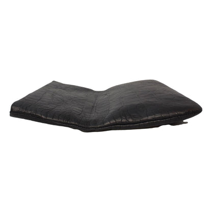 Saint Laurent West Hollywood Black Leather Croc Embossed Clutch 601313