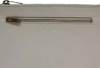 Saint Laurent Off White Leather Document Holder Wallet 315872