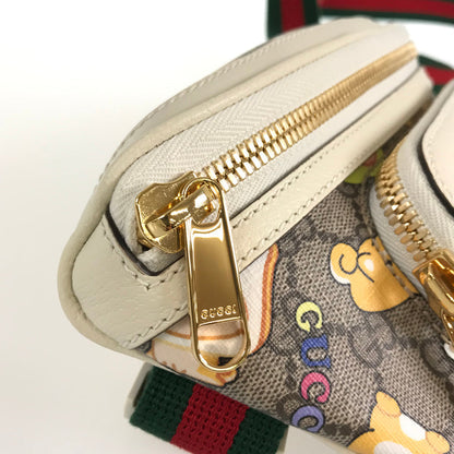 GUCCI Angela Nguyen Pikarar GG Supreme Animal Print Belt Bag Waist pouch