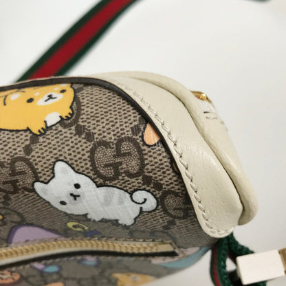 GUCCI Angela Nguyen Pikarar GG Supreme Animal Print Belt Bag Waist pouch
