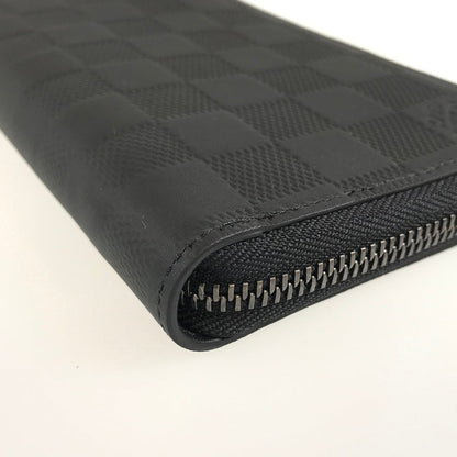 LOUIS VUITTON Damier Anfini Zippy Wallet Vertical N63548 Long wallet Round zipper