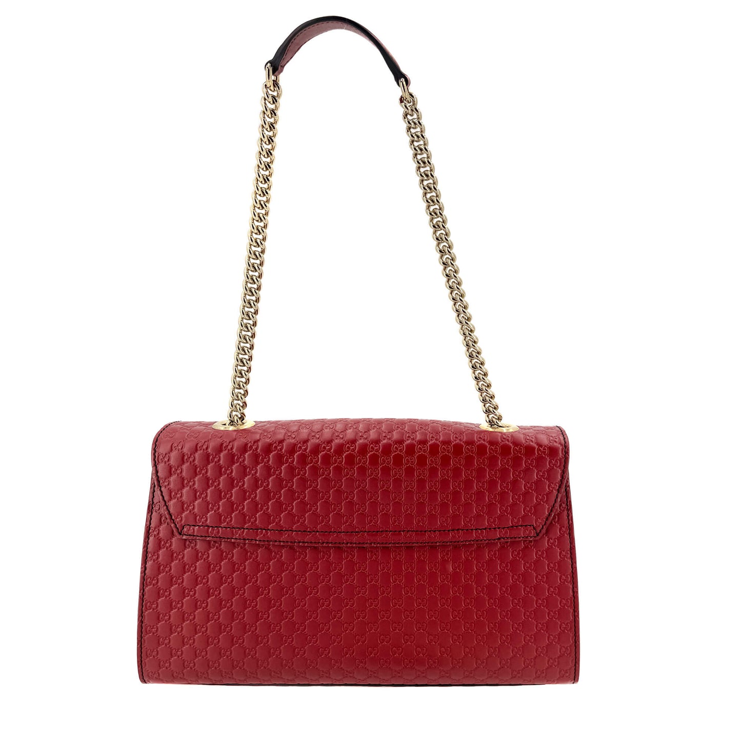 Emily Guccissima Red Leather Chain Shoulder Bag