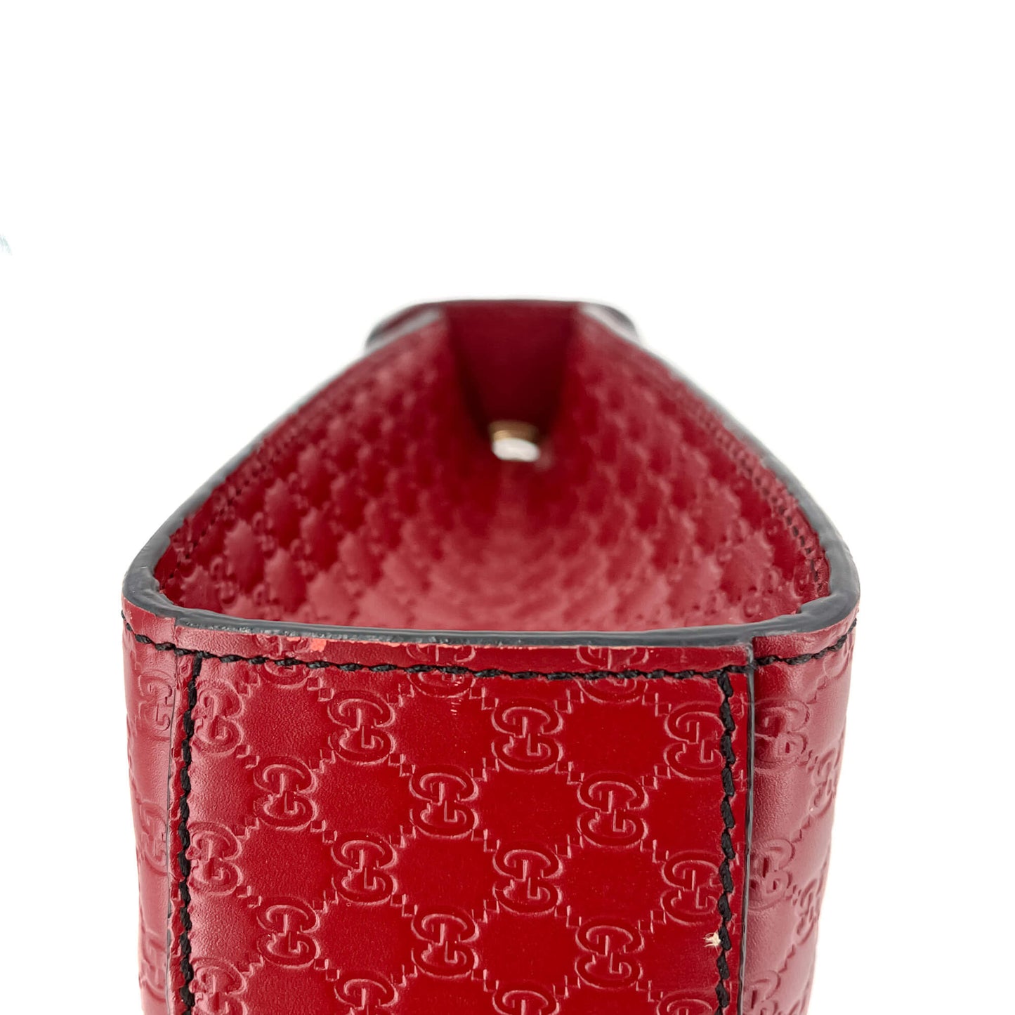 Emily Guccissima Red Leather Chain Shoulder Bag