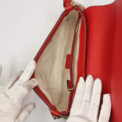 Gucci GG Soho Flap Red Leather
