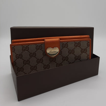 Guccissima Beige Marrone-Arancio Canva Cuore