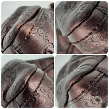 Guccissima D Burgundy Leather