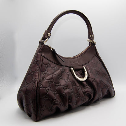 Guccissima D Burgundy Leather