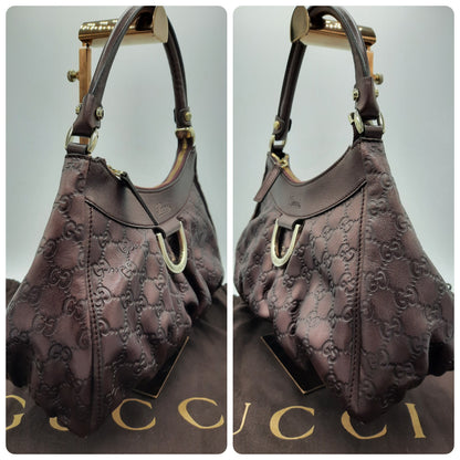 Guccissima D Burgundy Leather