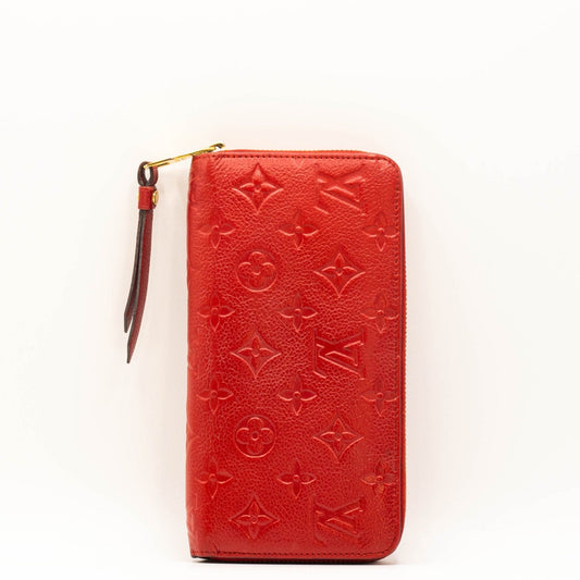 Louis Vuitton Zippy Wallet Monogram Empreinte in Red