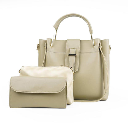 Set of 3 bags beige