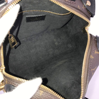 LOUIS VUITTON Monogram Petite Malle Souple 2WAY Shoulder Handbag