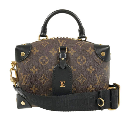 LOUIS VUITTON Monogram Petite Malle Souple 2WAY Shoulder Handbag