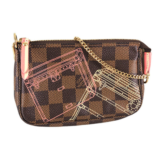 LOUIS VUITTON Damier Ebene Mini Pochette Accessoires N41433 Pouch