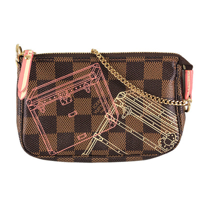 LOUIS VUITTON Damier Ebene Mini Pochette Accessoires N41433 Pouch