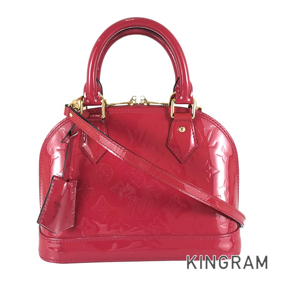 LOUIS VUITTON Monogram Vernis Alma BB M91771 Hand bag