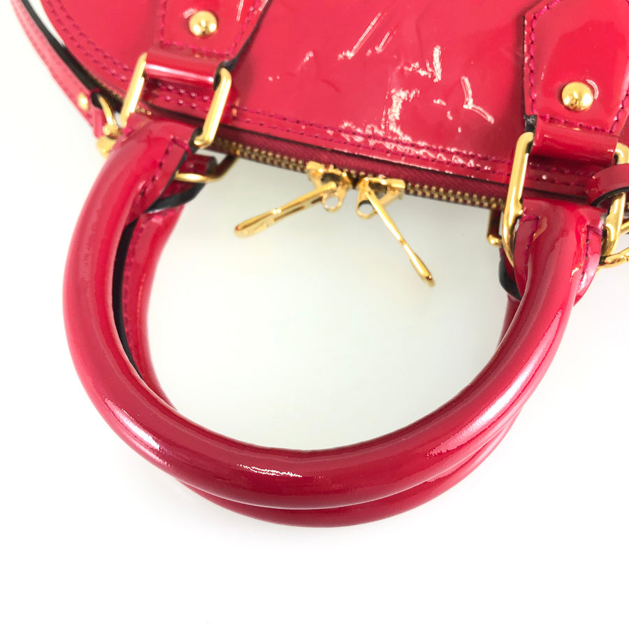 LOUIS VUITTON Monogram Vernis Alma BB M91771 Hand bag