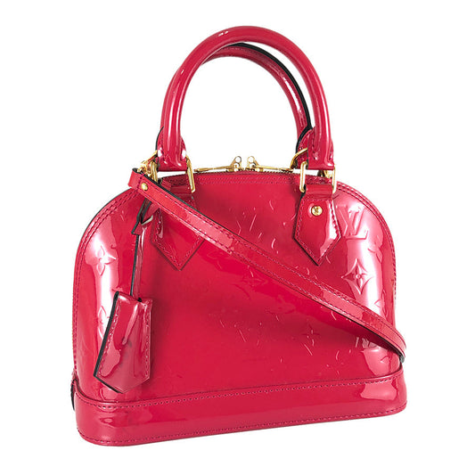 LOUIS VUITTON Monogram Vernis Alma BB M91771 Hand bag
