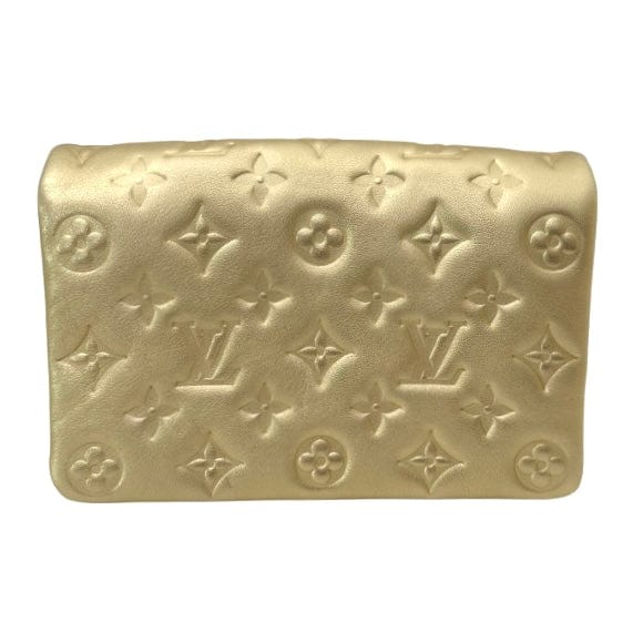 Louis Vuitton Monogram Gold Embossed Coussin Pochette