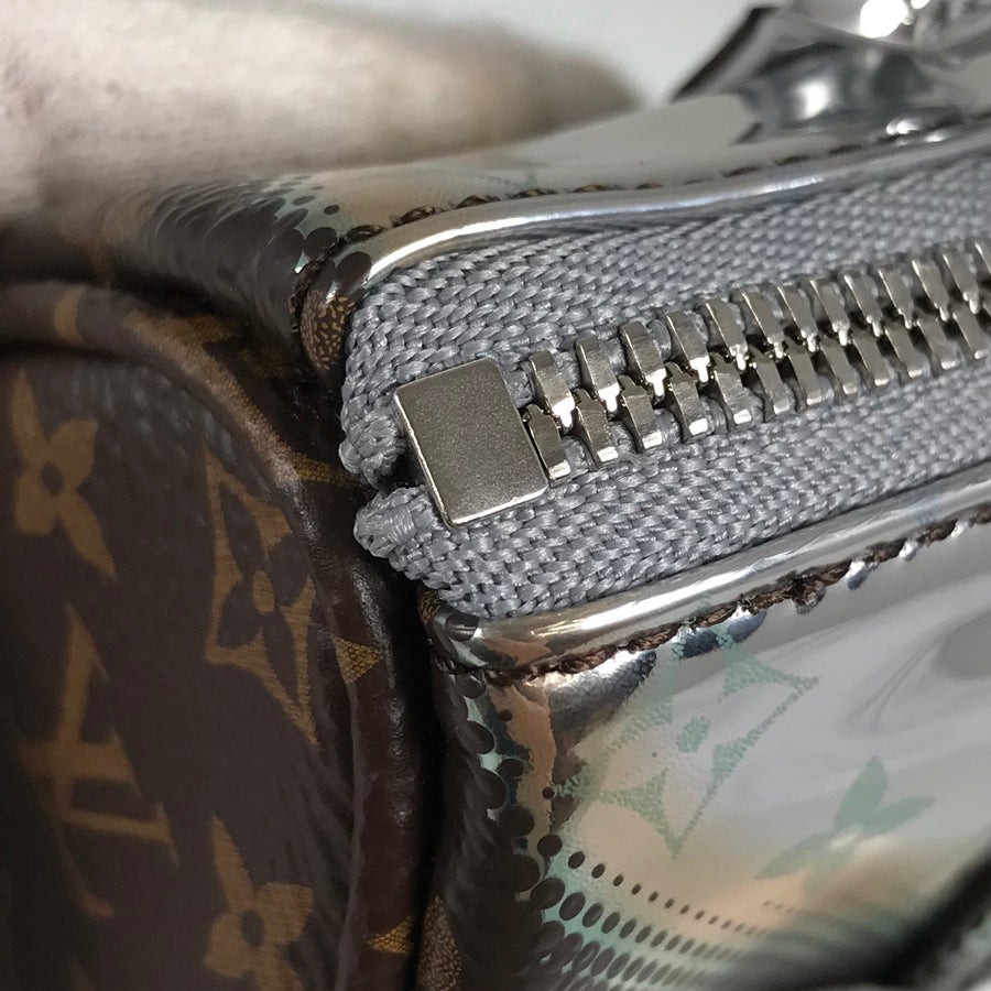 LOUIS VUITTON key ring mini keepall metallic mirror key ring