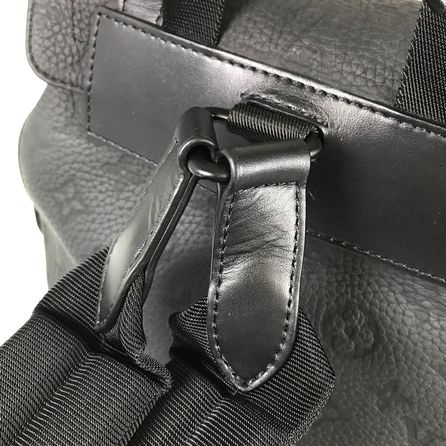 LOUIS VUITTON Monogram Taurillon Clemence Christopher MM Backpack Backpack