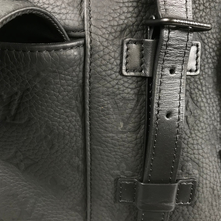 LOUIS VUITTON Monogram Taurillon Clemence Christopher MM Backpack Backpack
