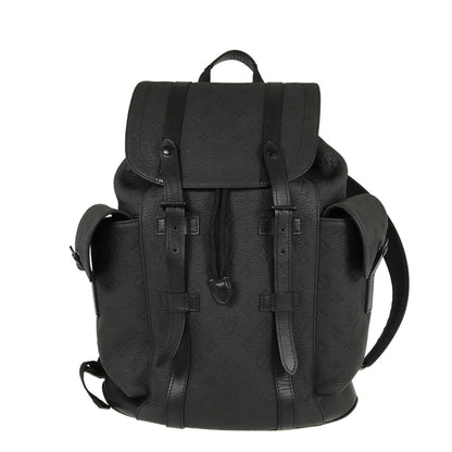 LOUIS VUITTON Monogram Taurillon Clemence Christopher MM Backpack Backpack